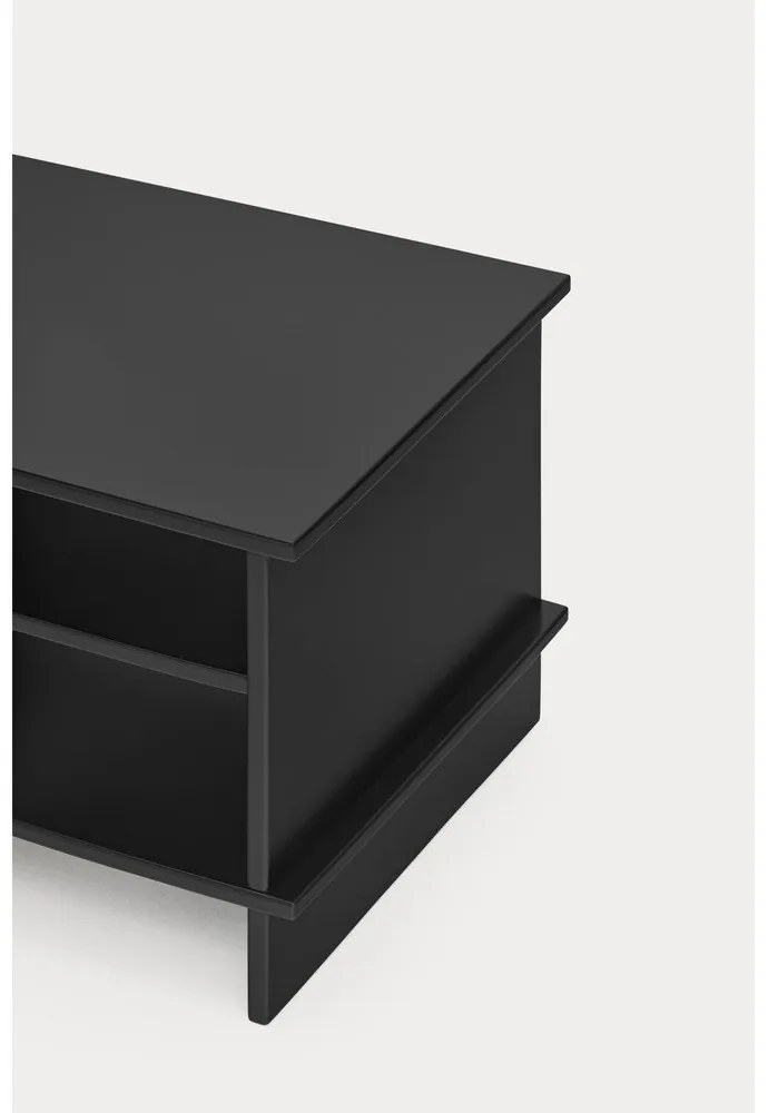 Noptieră neagră cu rafturi Inari – Teulat