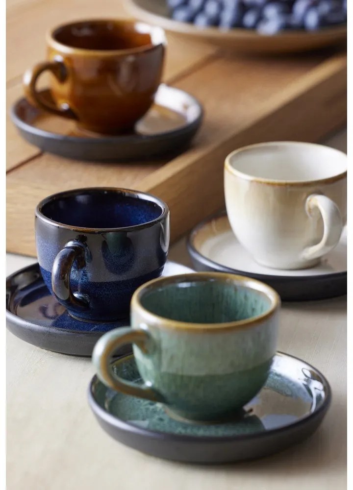 Ceașcă neagră/albastră pentru espresso din ceramică 70 ml Gastro Dark Blue/Black – Bitz