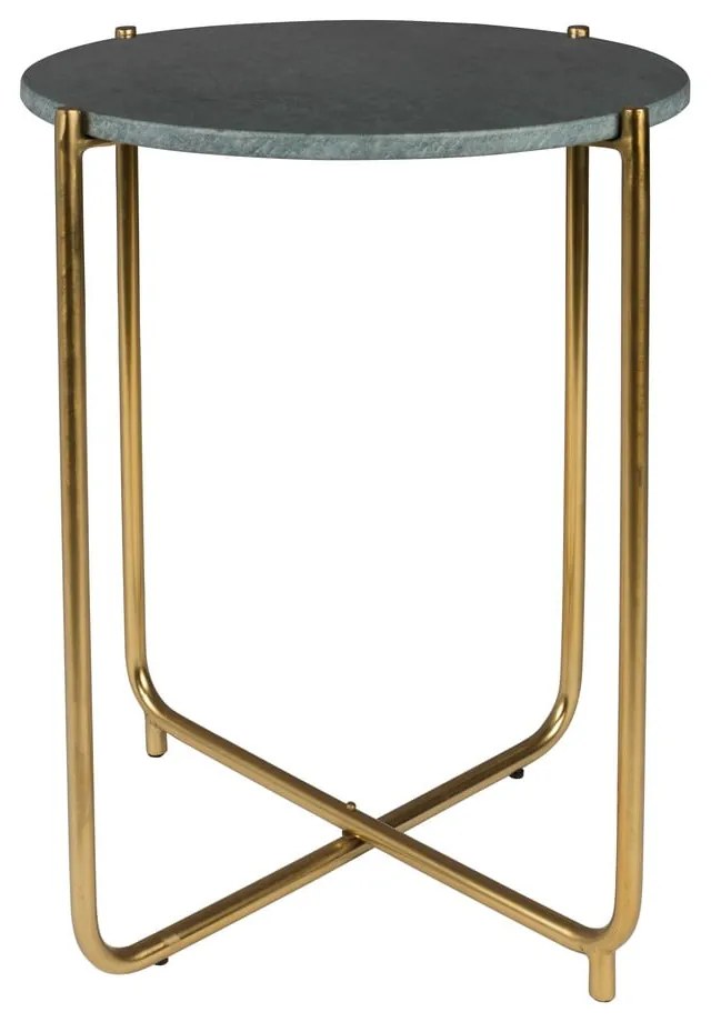 Masă auxiliară din blat de marmură White Lbale Timpa, verde