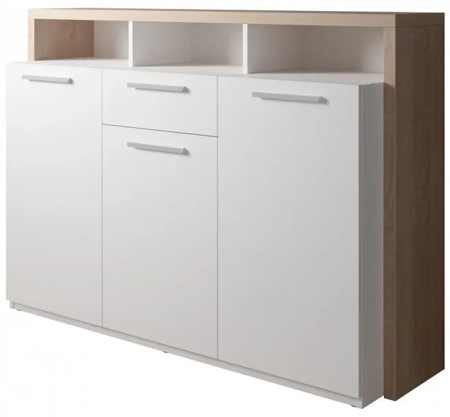 Zondo Comodă Mason (Stejar sonoma + Alb). 1043137