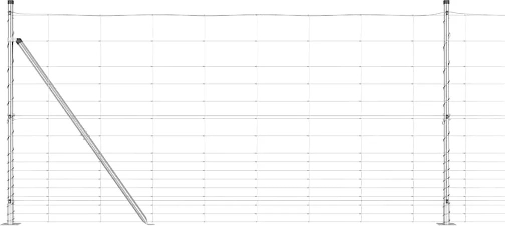 vidaXL Stâlp de gard. Galvanizat 25 x 1,2 m Oțel