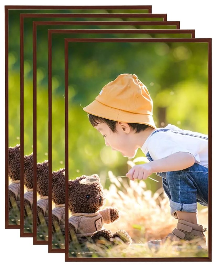vidaXL Rame foto colaj pentru perete/masă 5 buc. bronz 59,4x84 cm MDF
