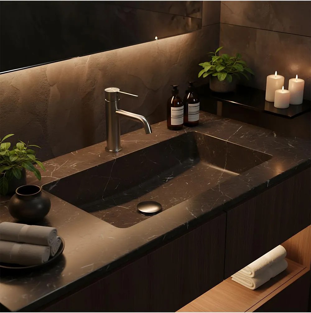 Baterie lavoar Rea Foster crom periat