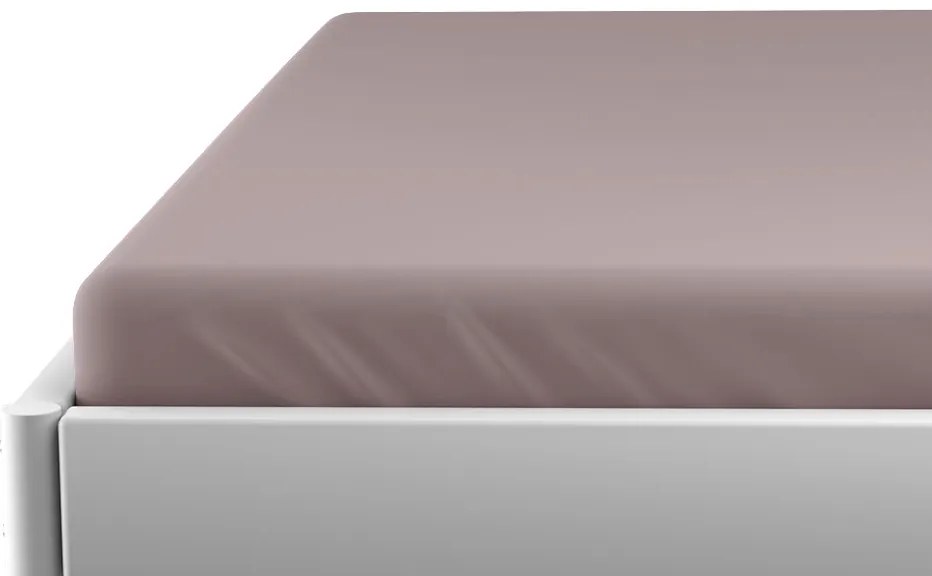 Cearceaf jersey pentru patut copii maro deschis 70 x 140 cm