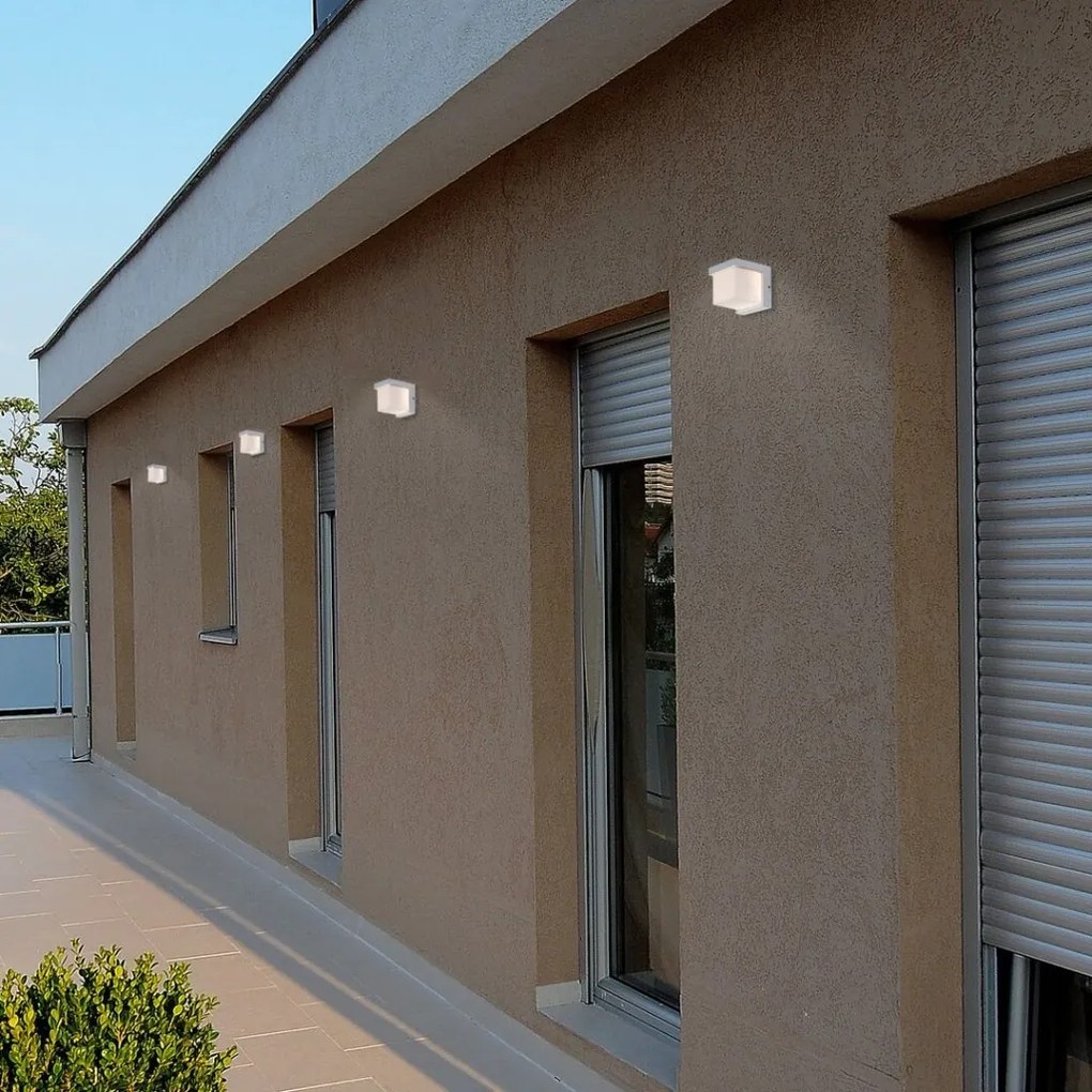 Aplica LED de perete pentru exterior IP54 Andelle alb