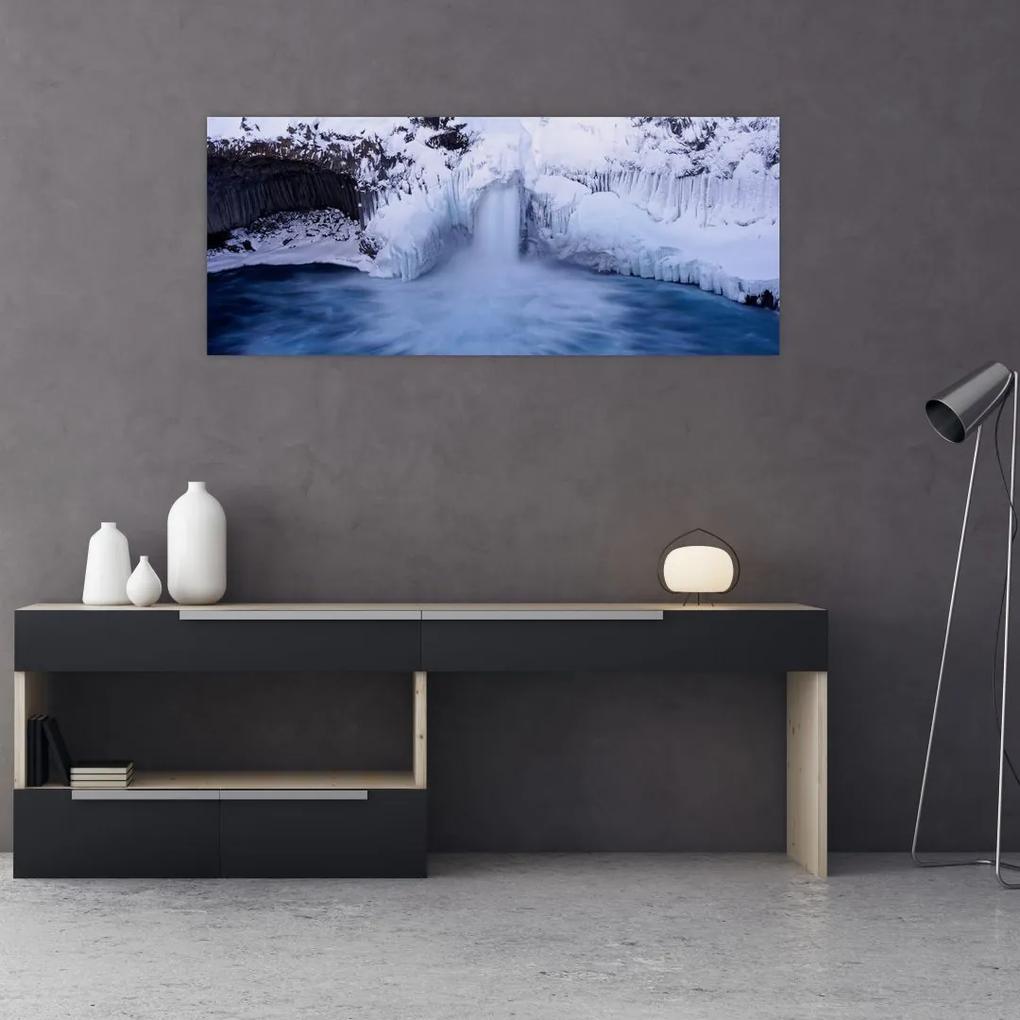 Tablou cu cascadele iarna (120x50 cm), în 40 de alte dimensiuni noi