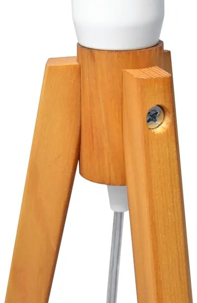 Lampă de masă ALBA 1xE27/15W/230V alb/auriu/stejar