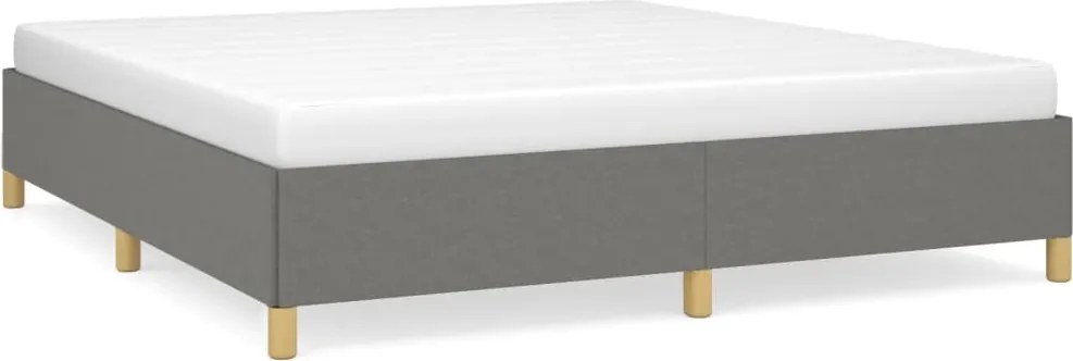 vidaXL Cadru de pat fără saltea, gri închis, 160x200 cm, textil