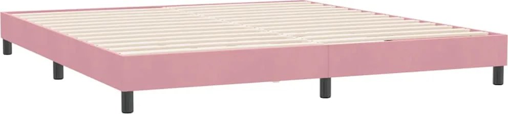 vidaXL Cadru de pat fără saltea roz 180x210 cm catifea