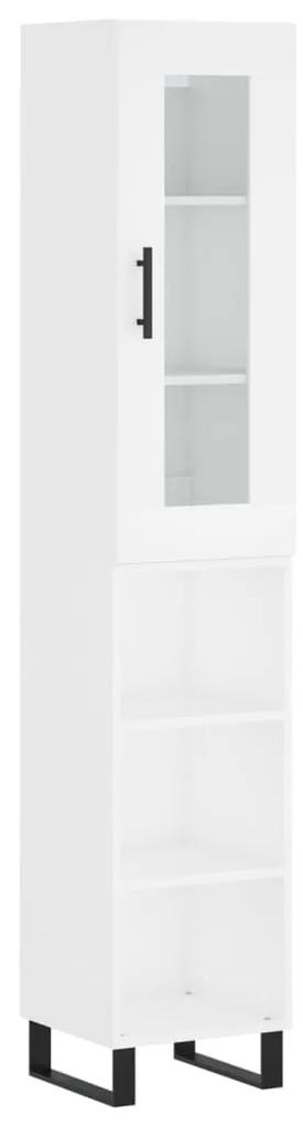 3199385 vidaXL Dulap înalt, alb, 34,5x34x180 cm, lemn prelucrat