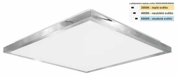 Plafonieră LED pentru baie Top Light SILVER LED/24W/230V IP44 38x38 cm crom mat