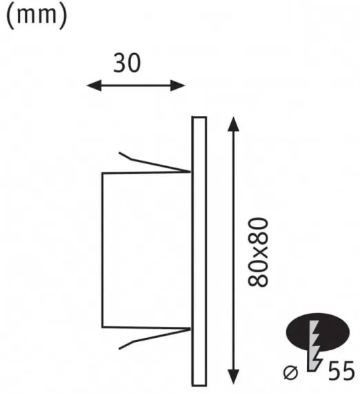 Paulmann 93093 - LED 1,2W Lumină scară EDGE 230V