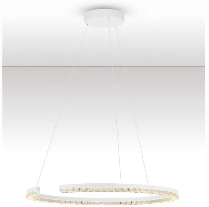 Lustra circulara aluminiu alb GREAMY D-65cm