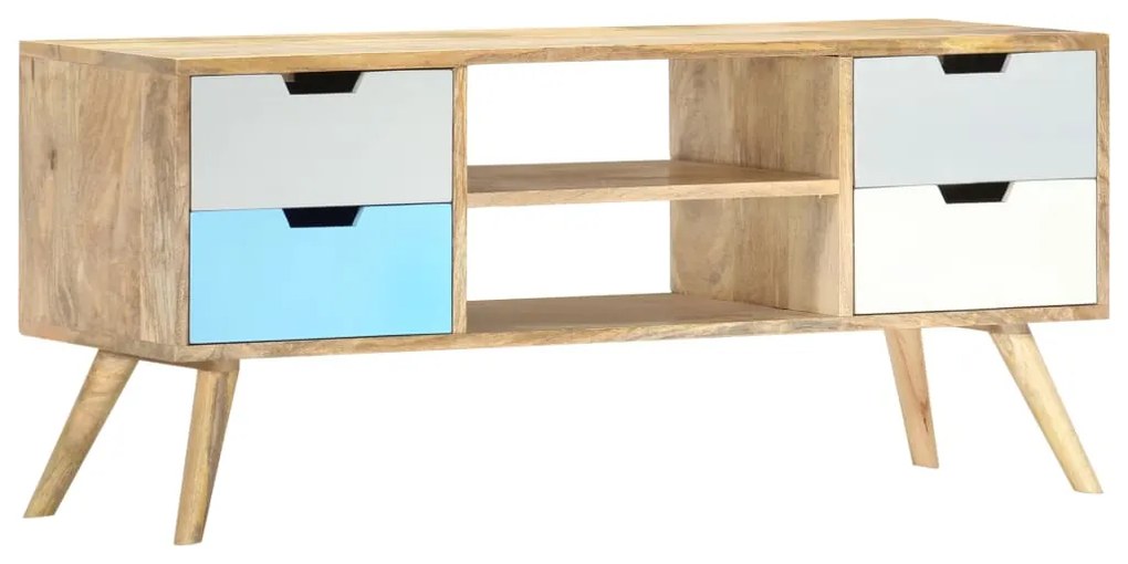 vidaXL Comodă TV, 110x35x48 cm, lemn masiv de mango