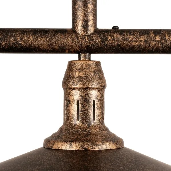 BRILAGI - Lustră cu tijă FORGE 3xE27/60W/230V cupru/patină
