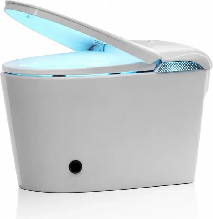 Smart WC 622 – Vas de Toaletă Inteligent cu Deschidere Automată, Spălare Automată, Uscare cu Aer Cald, Dezinfectare UV, Încălzire Colac, Telecomandă, Ecran LED, Ceramica, Alb