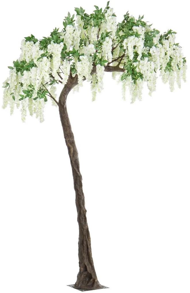 Copac decorativ cu flori artificiale albe Wisteria 200 cm x 320 h Elegant DecoLux