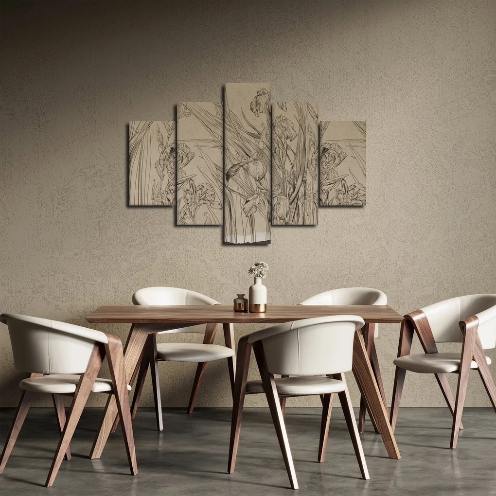 Tablou - Contururile plantelor (150x105 cm)