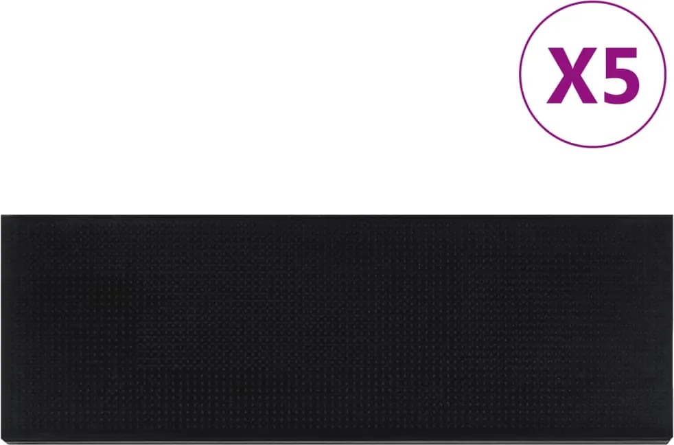 vidaXL Trepte de scară, 5 buc., 25x75 cm, cauciuc