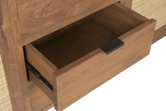 Bufet din lemn de tec si rattan " Boho Tec "