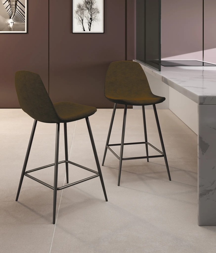 STONES Scaun din piele ecologică 42cm X 52cm H. 93cm | Aosom Romania