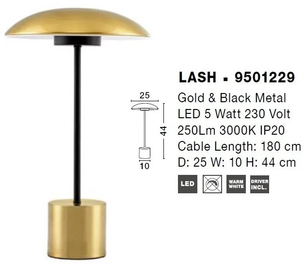 Veioza/Lampa LED design modern decorativ LASH H-44cm