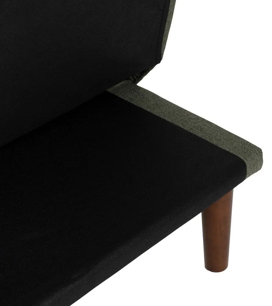 Canapea verde extensibilă cu tapițerie din chenille 181 cm – Ixia