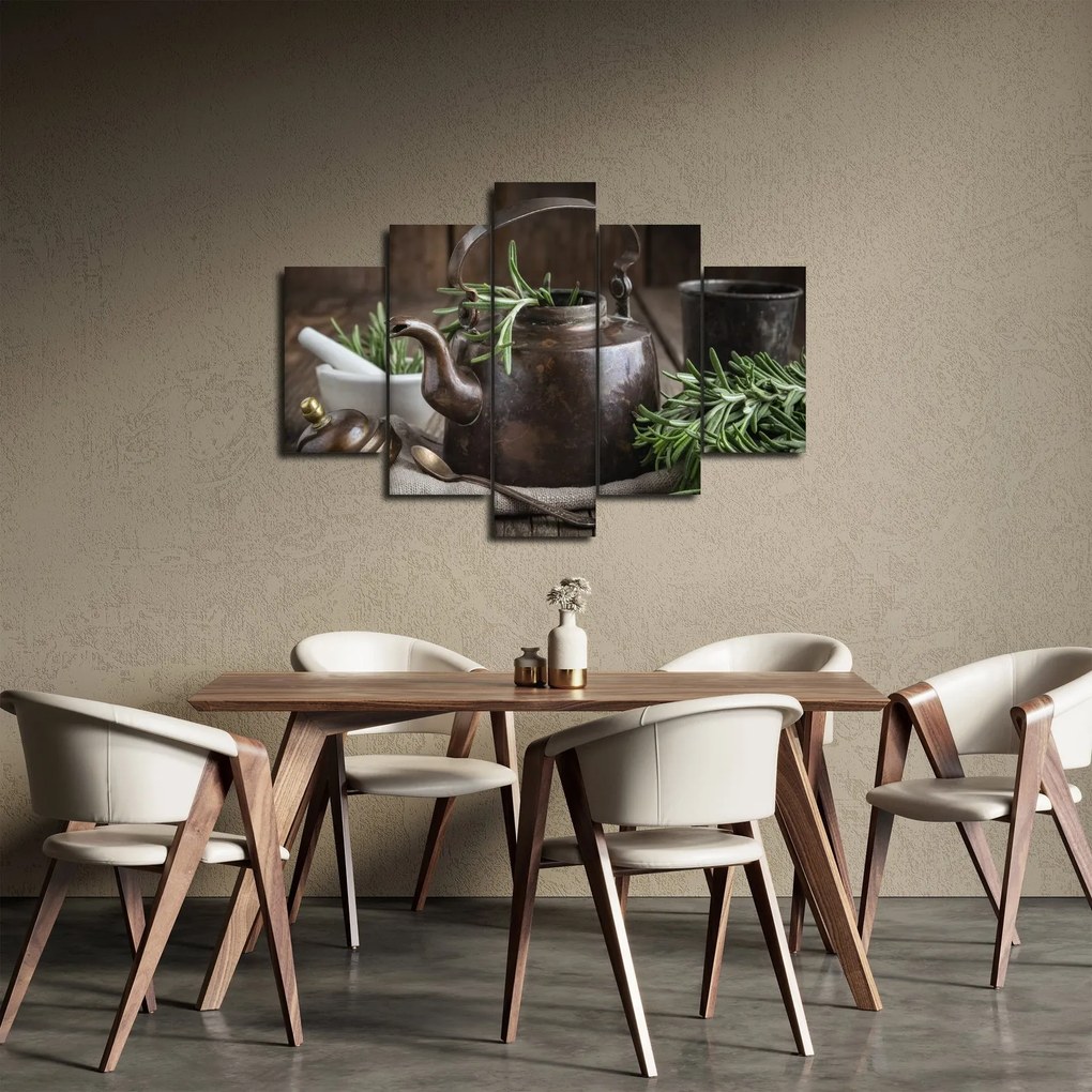 Tablou - Ceainic cu rozmarin (150x105 cm)