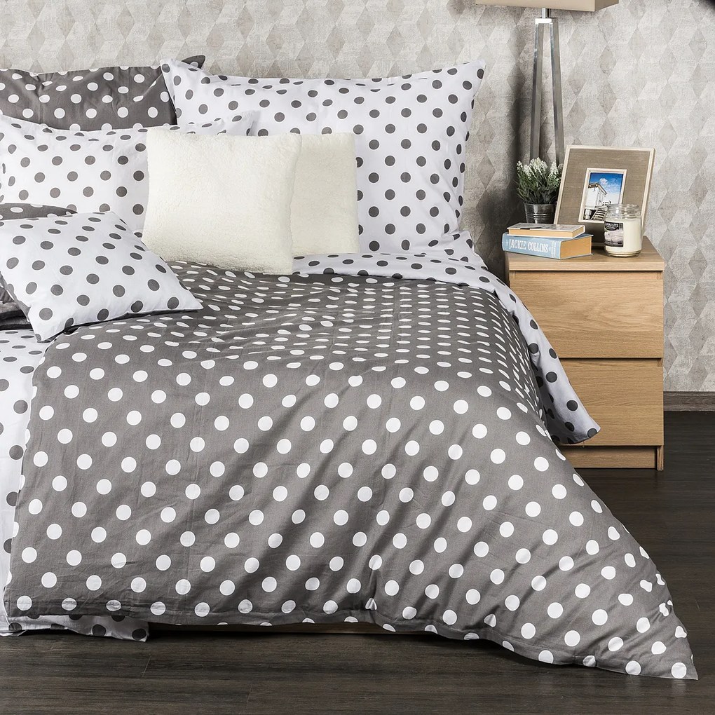 Lenjerie de pat 2 pers. 4Home Buline gri, 220 x 200 cm, 2 buc. 70 x 90 cm, 220 x 200 cm, 2 buc. 70 x 90 cm