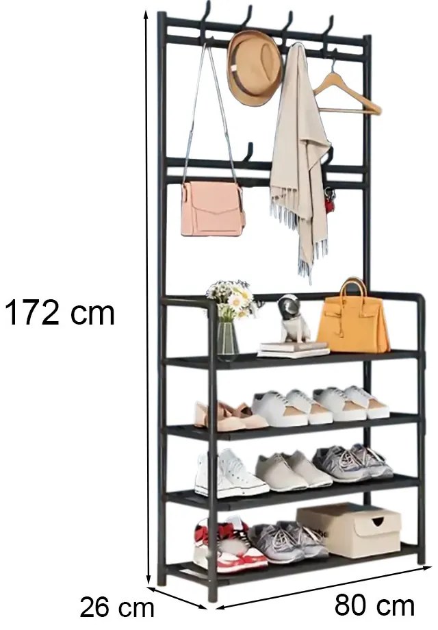 Suport pentru haine LRA-02 negru