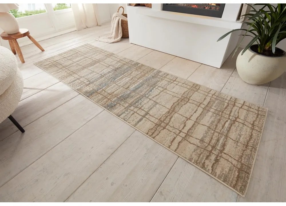 Covor tip traversă bej 80x200 cm Terrain – Hanse Home