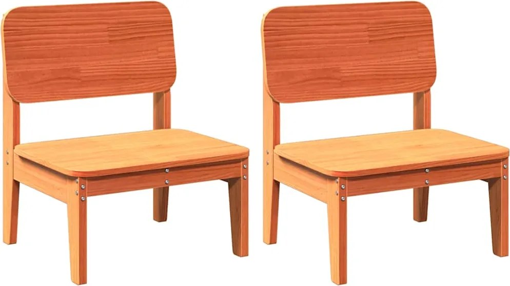 vidaXL Scaune grădină 2 buc maro ceară 60x52,5x72 cm lemn masiv de pin