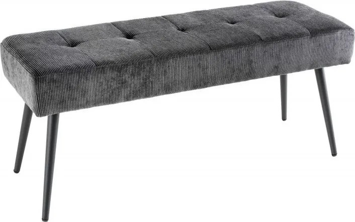 Bancheta tapitata design modern Boutique 100cm, gri inchis