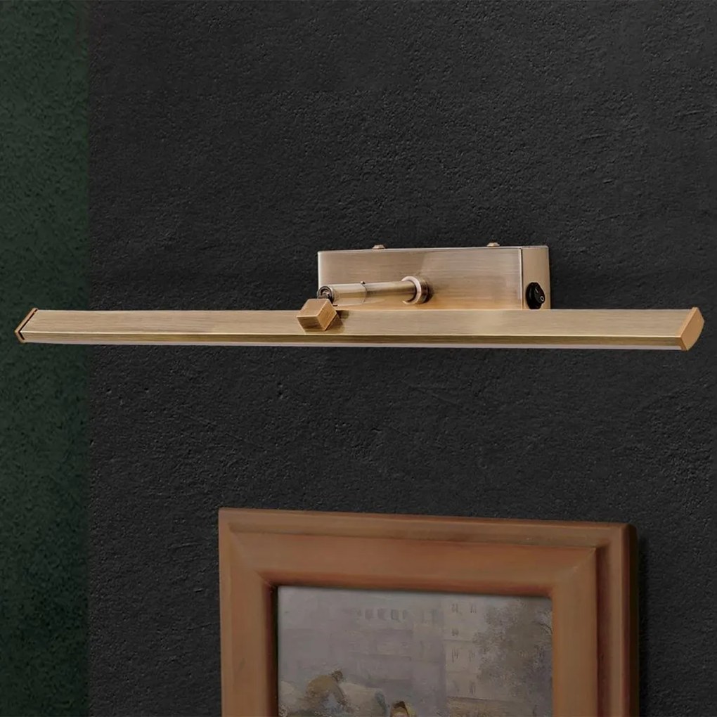 Aplica LED pentru tablou PUBLIO L-50cm alama antique