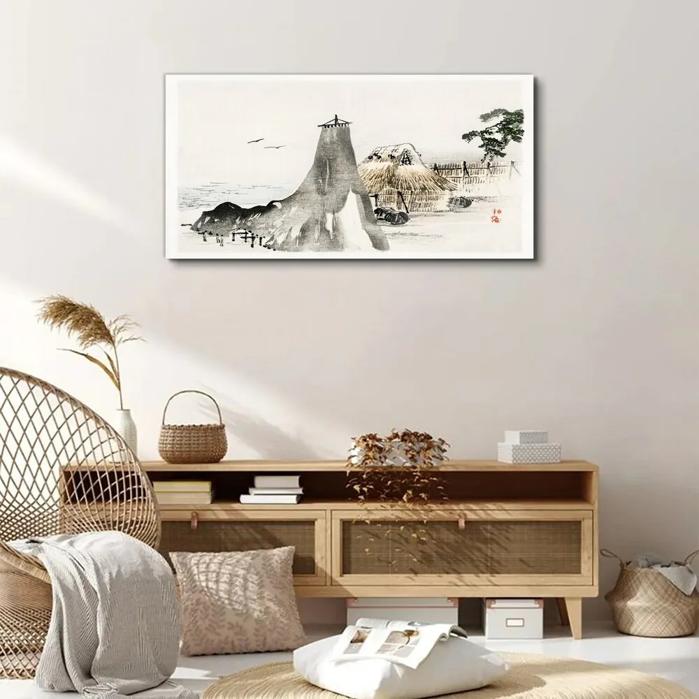 Tablou canvas Cabana Arbore Păsări de mare