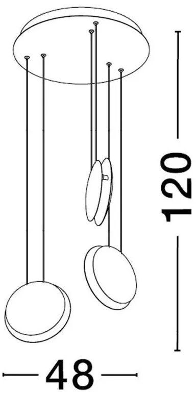 Lustra cu 3 pendule LED design ambiental SHELL