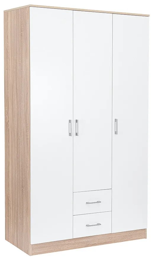 Dulap Miami 120x205 cm alb-stejar sonoma