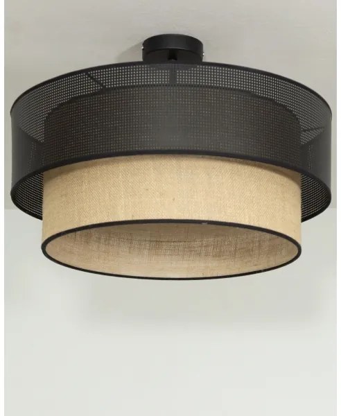 Lustră aplicată BORHO 1xE27/60W/230V negru/iută