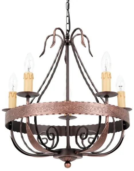 Lustra cu lant LOARA 5xE14/60W/230V