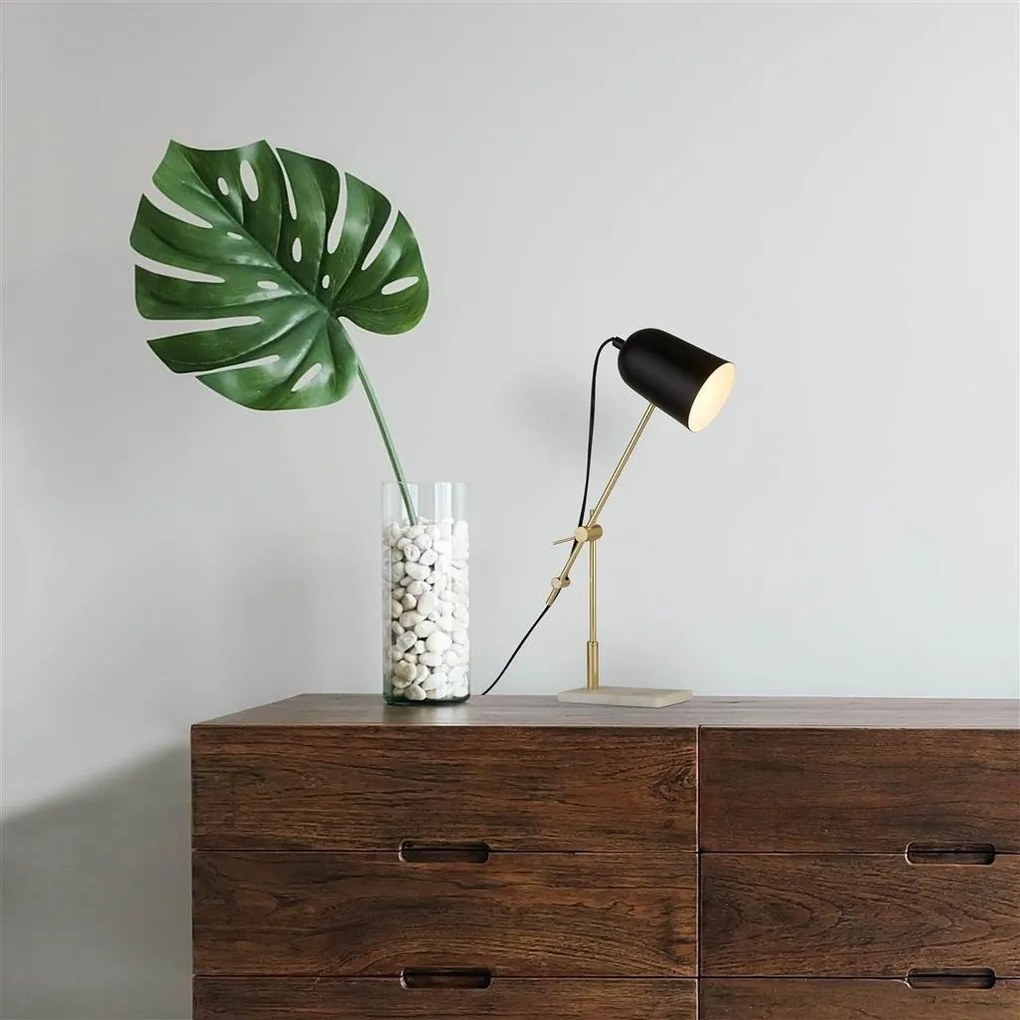 Veioza/Lampa de masa design decorativ Odyssey negru/auriu