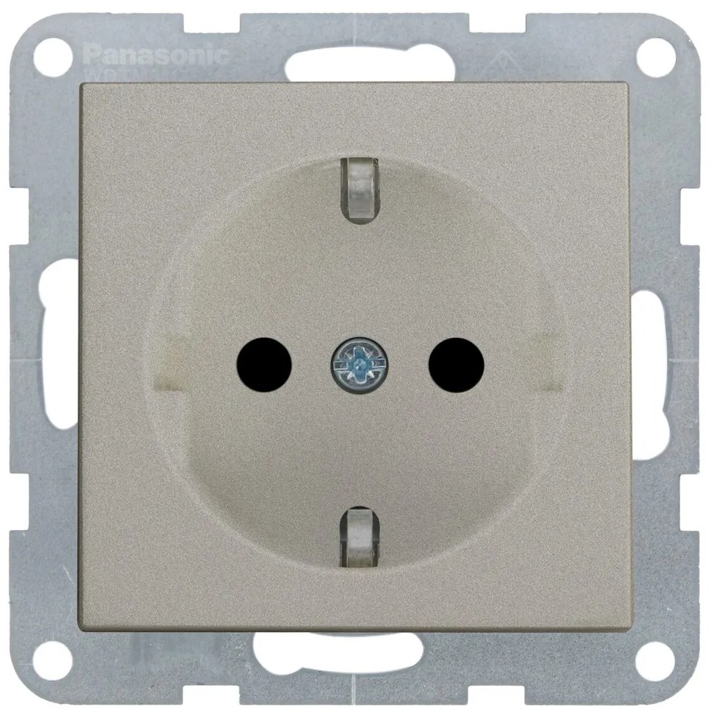 Priza simpla cu impamantare 16A, IP20, Bronz, Panasonic Karre Plus 55