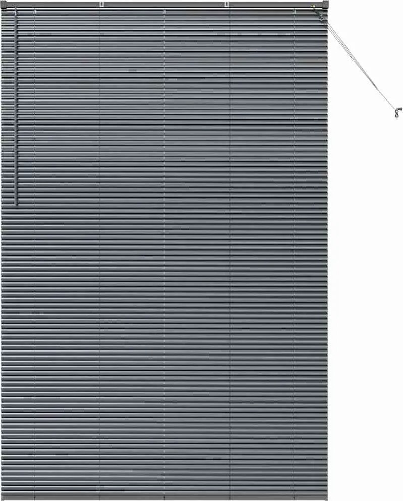vidaXL Jaluzele venetiene Manual Gri închis 220 x 140 cm Aluminiu
