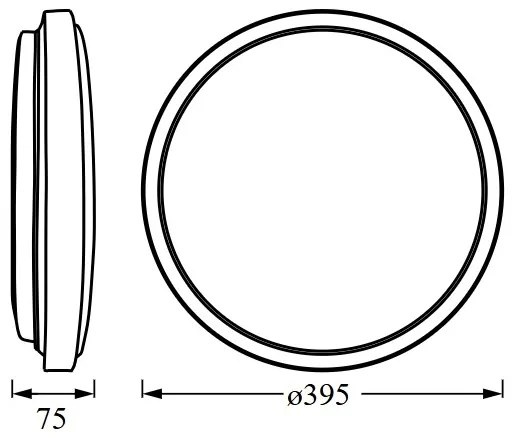 Osram - Plafonieră LED ORBIS LONDON, 24W, 230V, Ø 39,5 cm, alb