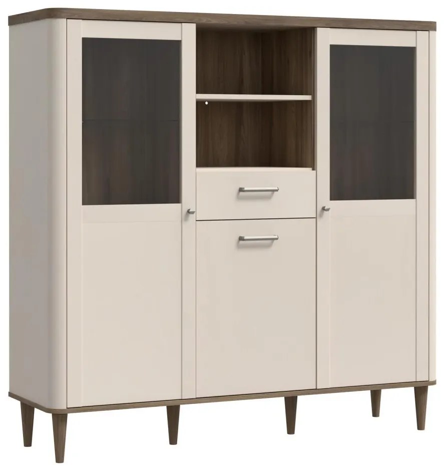 Vitrină VIRO maro/bej