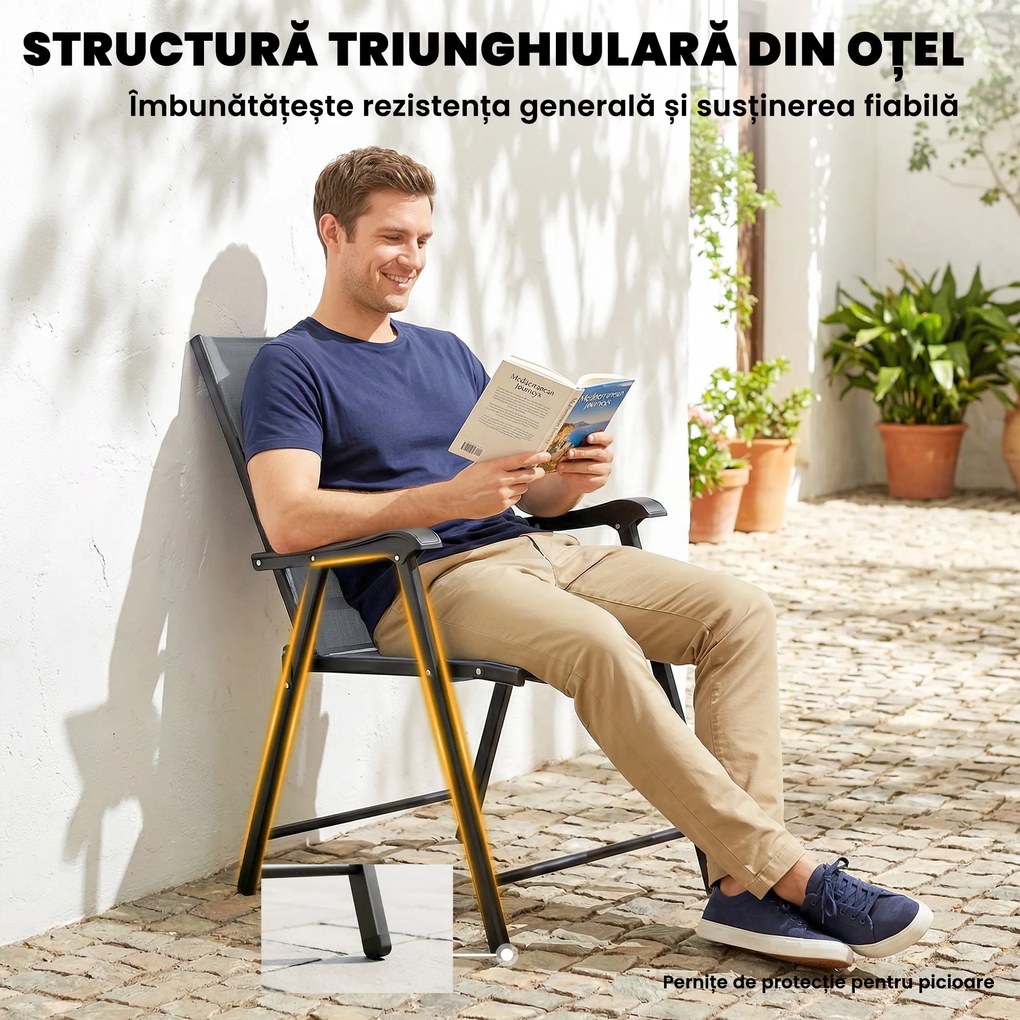 Outsunny scaune pliabile confortabile | Aosom Romania