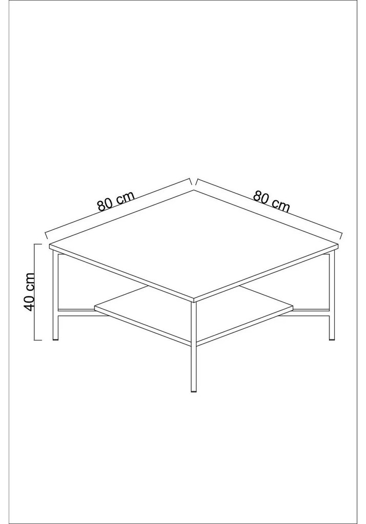 Măsuță de cafea Gold Line Anthracite