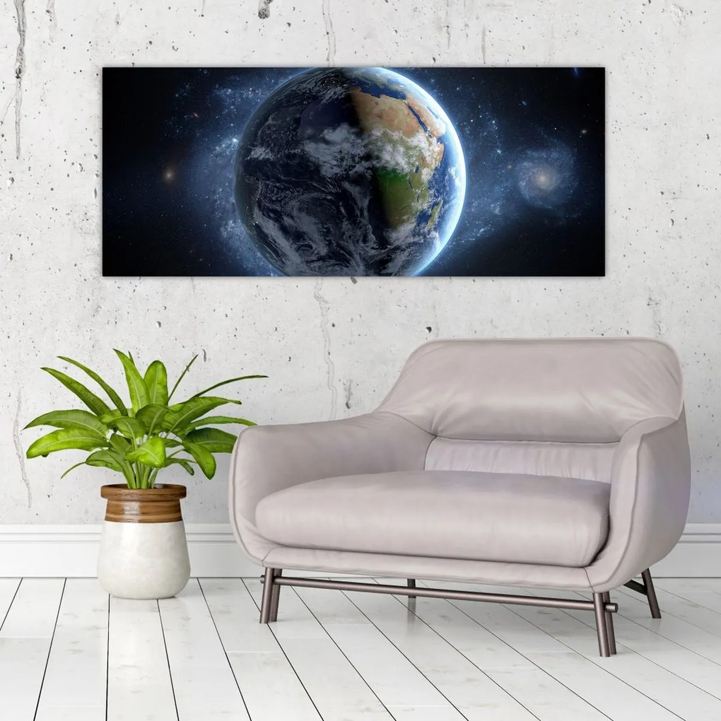 Tablou - Vedere din spațiu (120x50 cm)