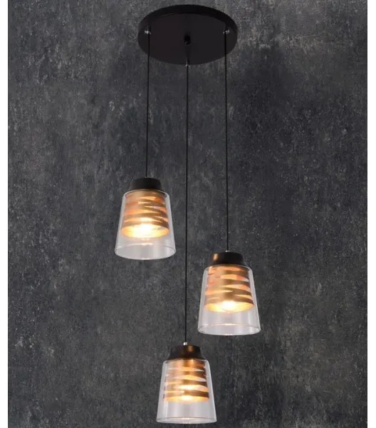 Lustră pe lanț FRESNO 3xE27/60W/230V