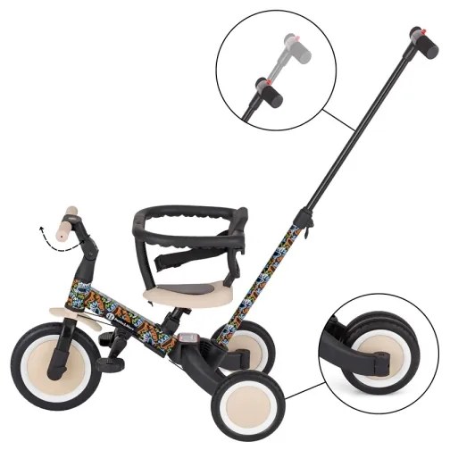 PETITE&MARS - Tricicletă pentru copii 5 în 1 TURBO LIMITED City Beat