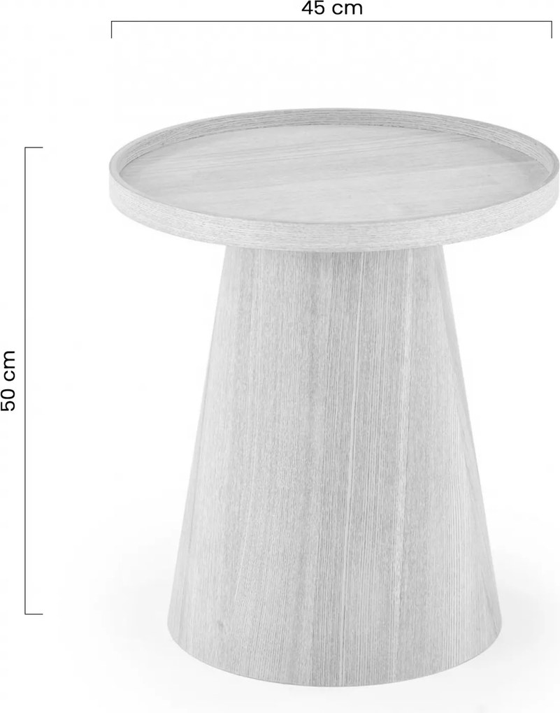 Măsuță de cafea rotundă Tiliana 45 cm - natural